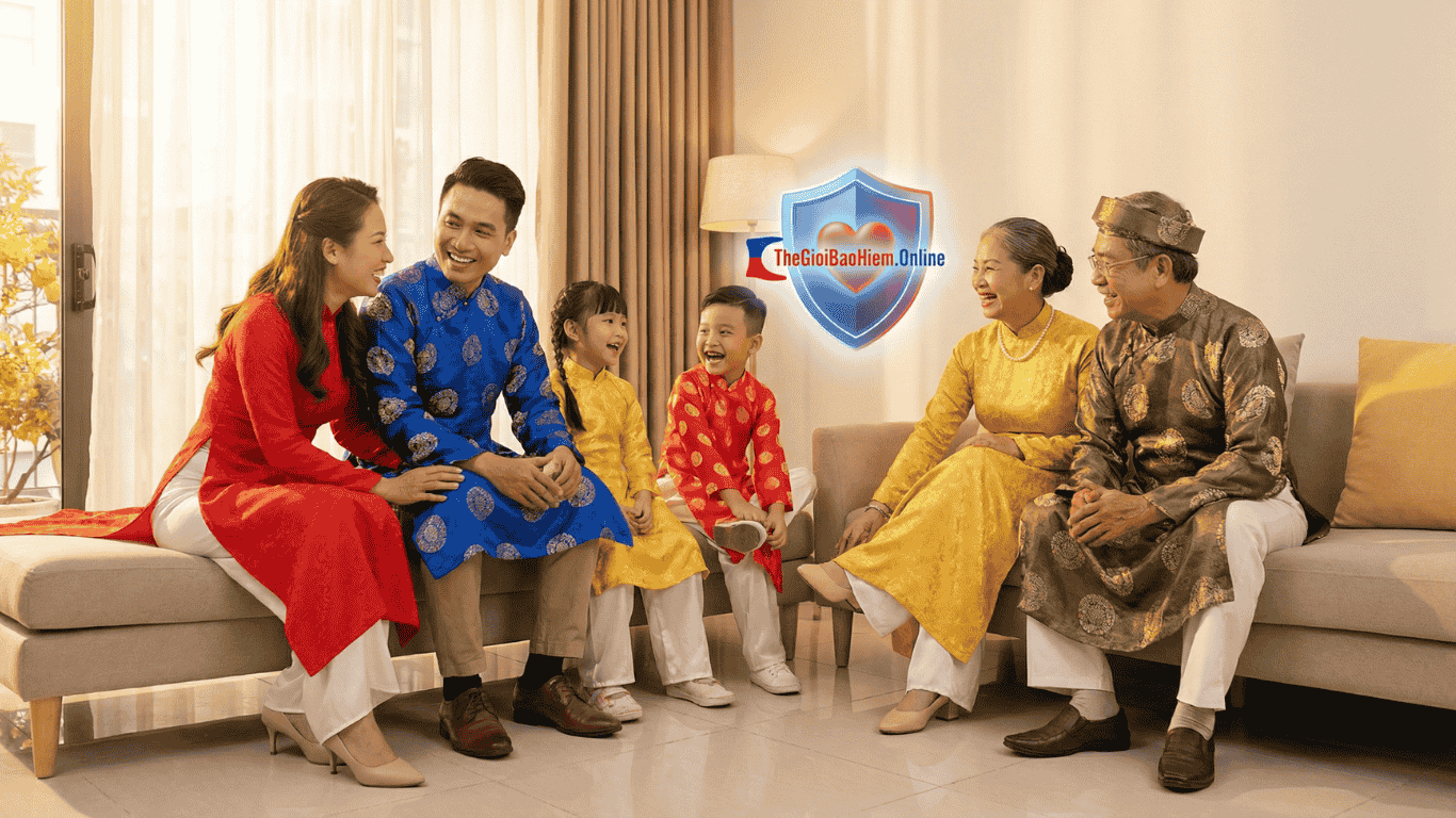 Gia đình chuẩn bị đi chơi Tết với sự bảo vệ từ bảo hiểm tai nạn cá nhân