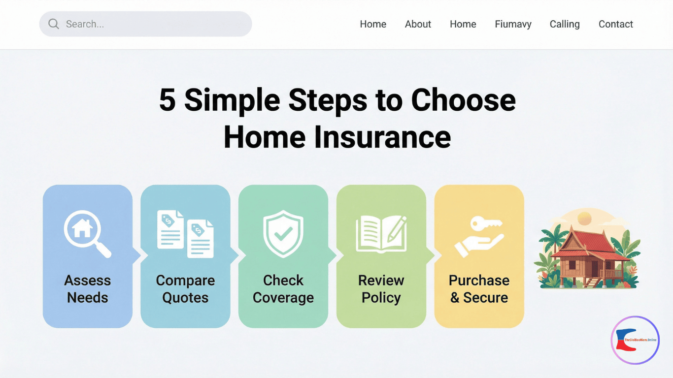 Infographic 5 bước chọn gói bảo hiểm nhà tư nhân phù hợp mùa lễ hội